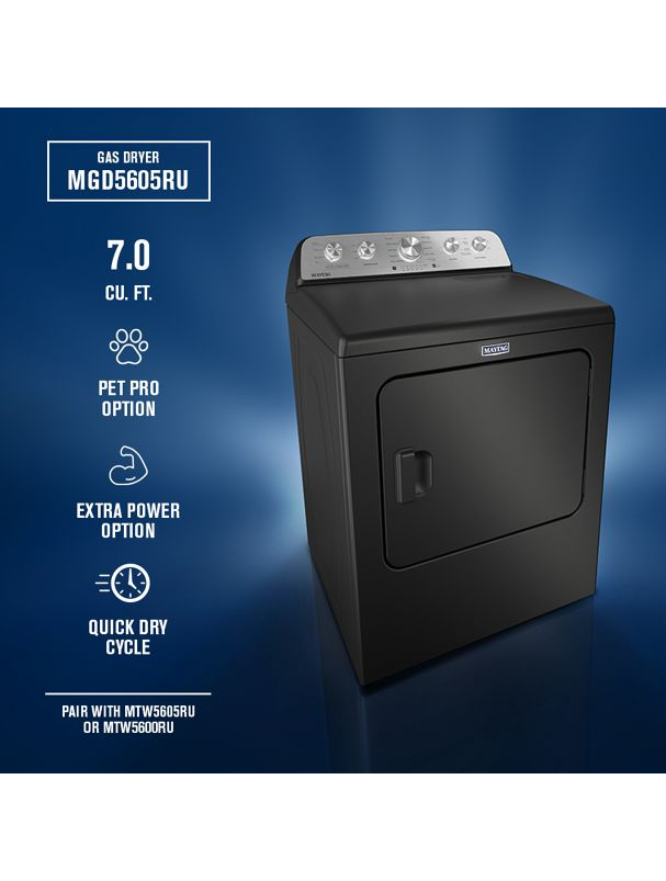 Maytag 7.0 cu. ft. Top Load Dryer with Pet Pro Option MGD5605RU