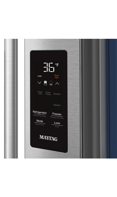 Maytag® 31 Cu. Ft. XL Capacity French Door Bottom Mount Refrigerator with Ice + Water MRFF4336TZ