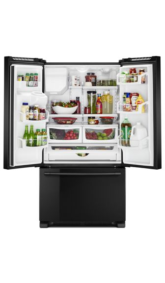 Maytag® 36- Inch Wide French Door Refrigerator with PowerCold® Feature - 25 Cu. Ft. MFI2570FEB
