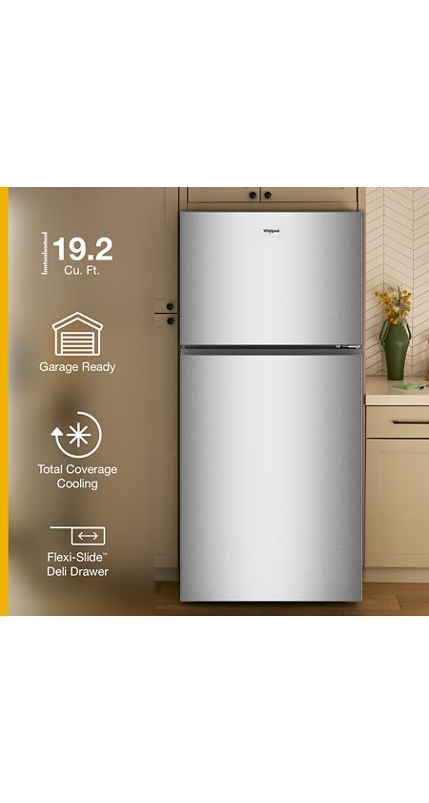 Whirlpool 30-inch Wide Top Freezer Refrigerator - 19 cu. ft. WRTX3119SZ
