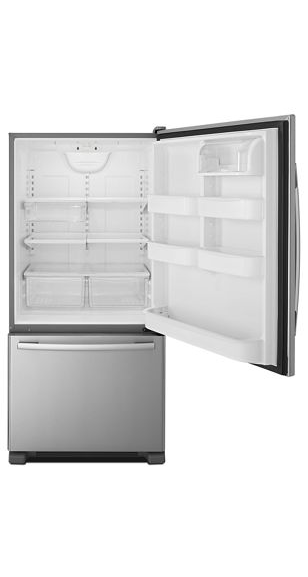 Amana 33-inch Wide Bottom-Freezer Refrigerator with EasyFreezer™ Pull-Out Drawer - 22 cu. ft. Capacity ABB2224BRM