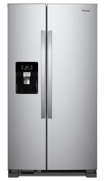 Whirlpool 36-inch Wide Side-by-Side Refrigerator - 25 cu. ft. WRS555SIHZ-Fingerprint Resistant Stainless Steel