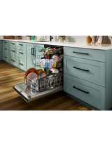 Whirlpool® 24-Inch Top Control Dishwasher with Total Coverage Wash and Auto Open Air Dry in Fingerprint Resistant Stainless Steel WDTS8024SZ