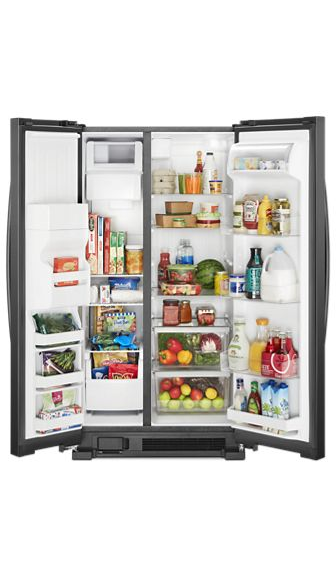 Whirlpool 36-inch Wide Side-by-Side Refrigerator - 25 cu. ft. WRS335SDHB