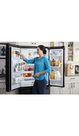 Maytag® 36- Inch Wide French Door Refrigerator with PowerCold® Feature - 25 Cu. Ft. MFI2570FEB