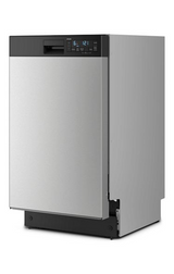 Whirlpool 18" Stainless Steel Dishwasher with Half Load Cycle and Triple Spray Arms - 48 dBA WDFS5118SS