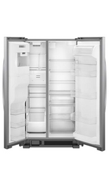 Whirlpool 36-inch Wide Side-by-Side Refrigerator - 25 cu. ft. WRS555SIHZ-Fingerprint Resistant Stainless Steel