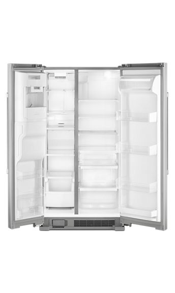 Maytag 36-Inch Wide Side-by-Side Refrigerator with Exterior Ice and Water Dispenser - 25 Cu. Ft. MSS25C4MGZ
