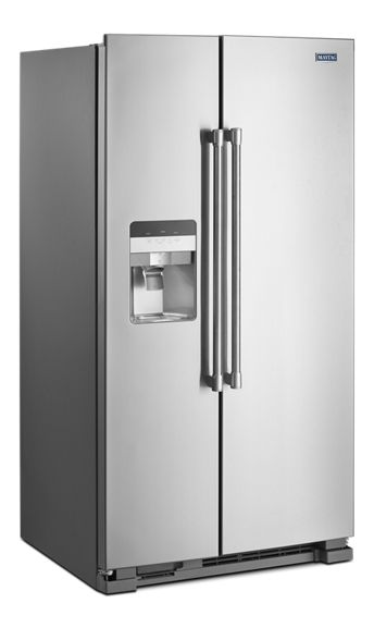 Maytag 36-Inch Wide Side-by-Side Refrigerator with Exterior Ice and Water Dispenser - 25 Cu. Ft. MSS25C4MGZ