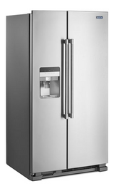 Maytag 36-Inch Wide Side-by-Side Refrigerator with Exterior Ice and Water Dispenser - 25 Cu. Ft. MSS25C4MGZ