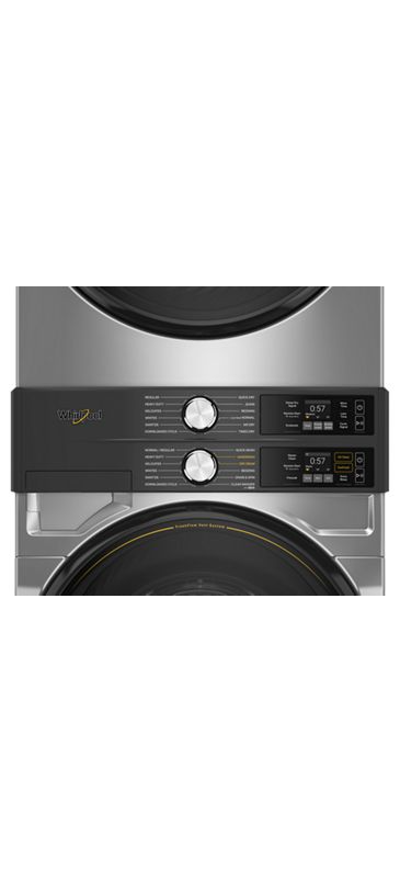 Smart ENERGY STAR® Front Load Laundry Tower with UV Clean Technology & FreshFlowTM Vent System 4.5 cu. ft. Washer & 7.4 cu. ft. Electric Dryer WEF5727TR