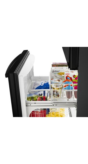 Amana 33-inch Wide Bottom-Freezer Refrigerator with EasyFreezer™ Pull-Out Drawer - 22 cu. ft. Capacity ABB2224BRB