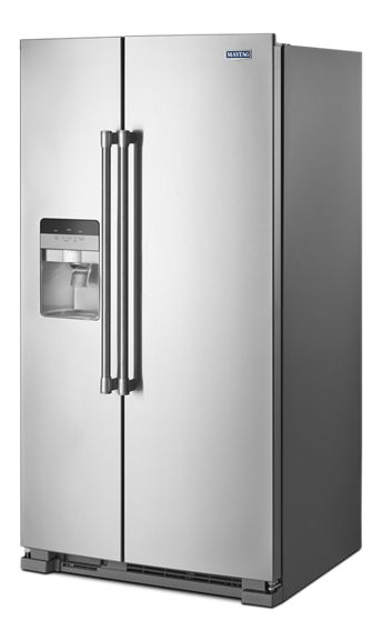 Maytag 36-Inch Wide Side-by-Side Refrigerator with Exterior Ice and Water Dispenser - 25 Cu. Ft. MSS25C4MGZ