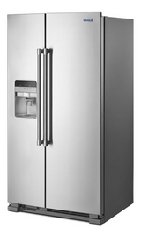 Maytag 36-Inch Wide Side-by-Side Refrigerator with Exterior Ice and Water Dispenser - 25 Cu. Ft. MSS25C4MGZ