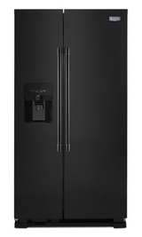 Maytag 36-Inch Wide Side-by-Side Refrigerator with Exterior Ice and Water Dispenser - 25 Cu. Ft. MSS25C4MGB