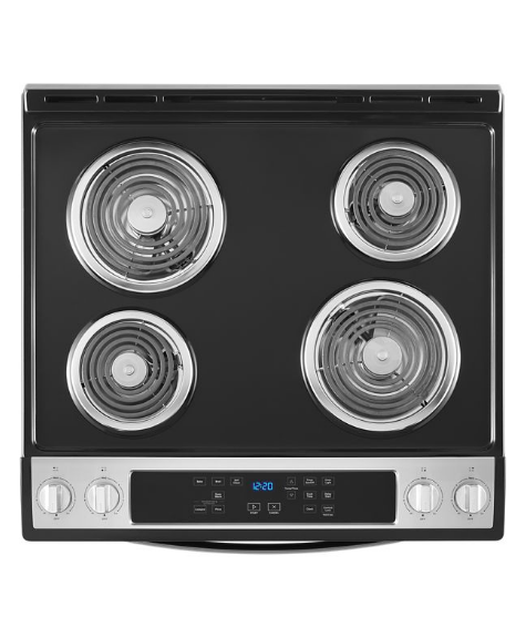 Whirlpool 4.8 Cu. Ft. Electric Range with Frozen Bake Technology WEC310S0LS-Stainless Steel