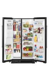 Maytag 36-Inch Wide Side-by-Side Refrigerator with Exterior Ice and Water Dispenser - 25 Cu. Ft. MSS25C4MGB