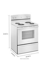 Amana® 30-Inch Electric Range with Extra-Large Oven Window AFCS2530TW