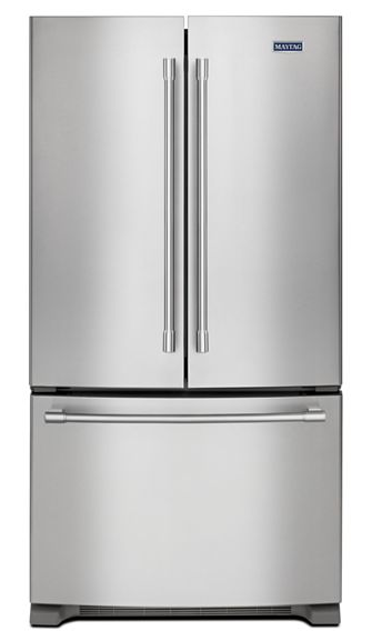 Maytag 33-Inch Wide French Door Refrigerator with Water Dispenser - 22 Cu. Ft MRFF5033PZ
