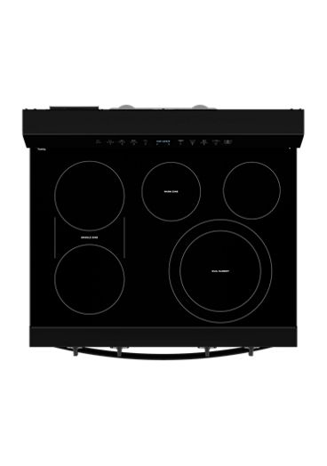 Whirlpool 30-inch Smart Electric Smart Range with Air Cooking Technology, No Preheat Air Fry, High Speed Preheat Oven, WipeClean™ Coating, and Steam/Self Clean WFES7530RB