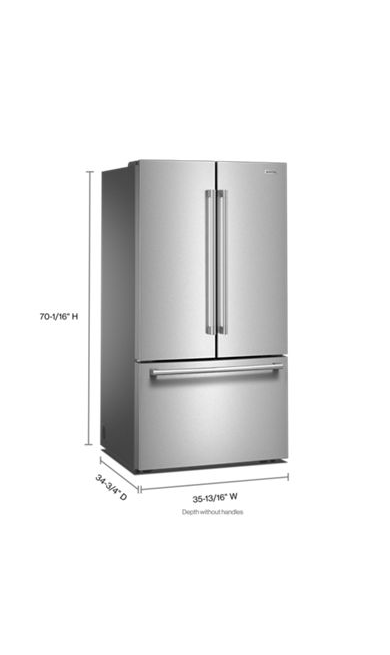 Maytag® 31 Cu. Ft. XL Capacity French Door Bottom Mount Refrigerator with Ice + Water MRFF4336TZ