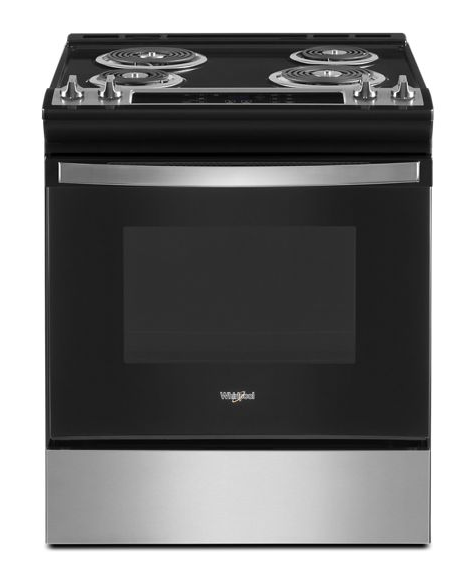 Whirlpool 4.8 Cu. Ft. Electric Range with Frozen Bake Technology WEC310S0LS-Stainless Steel