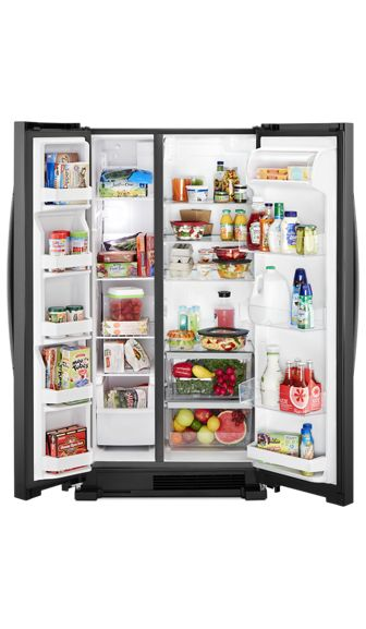 Whirlpool 33-inch Wide Side-by-Side Refrigerator - 22 cu. ft. WRS312SNHB