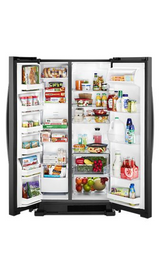 Whirlpool 36-inch Wide Side-by-Side Refrigerator - 25 cu. ft. WRS315SNHB