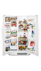 Whirlpool 36-inch Wide Side-by-Side Refrigerator - 25 cu. ft. WRS315SNHW