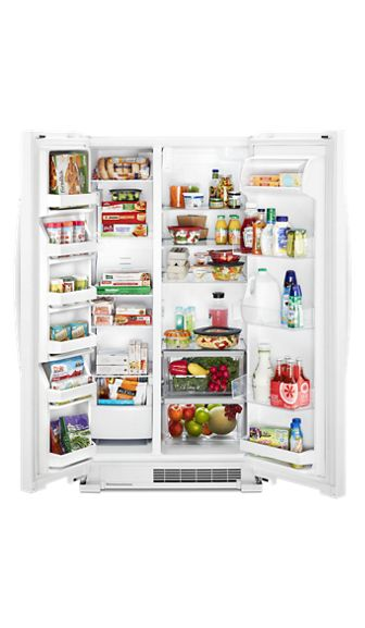 Whirlpool 36-inch Wide Side-by-Side Refrigerator - 25 cu. ft. WRS315SNHW