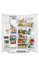 Whirlpool 36-inch Wide Side-by-Side Refrigerator - 25 cu. ft. WRS335SDHW