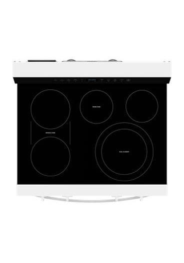 Whirlpool 30-inch Smart Electric Smart Range with Air Cooking Technology, No Preheat Air Fry, High Speed Preheat Oven, WipeClean™ Coating, and Steam/Self Clean WFES7530RW