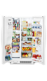 Whirlpool 36-inch Wide Side-by-Side Refrigerator - 25 cu. ft. WRS555SIHW-White