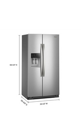 Whirlpool 36-inch Wide Side-by-Side Refrigerator - 21 cu. ft. WRSC6536RZ