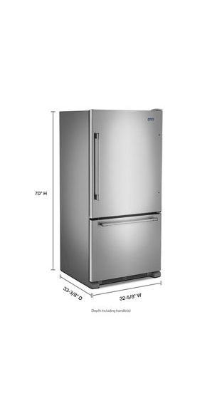 Maytag 33-Inch Wide Bottom Mount Refrigerator - 22 Cu. Ft. MBF2258FEZ