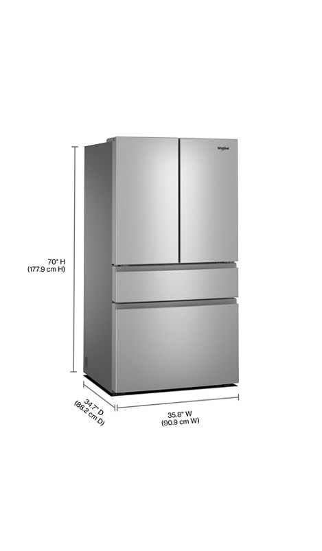 Whirlpool® 30 Cu. Ft. Family-Sized Capacity French Door Refrigerator with Flexible Temperature Drawer WRMF3336SZ