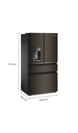 Whirlpool 36-inch Wide True Counter Depth 4-Door French Door Refrigerator - 22 cu. ft. WRMC5036RV