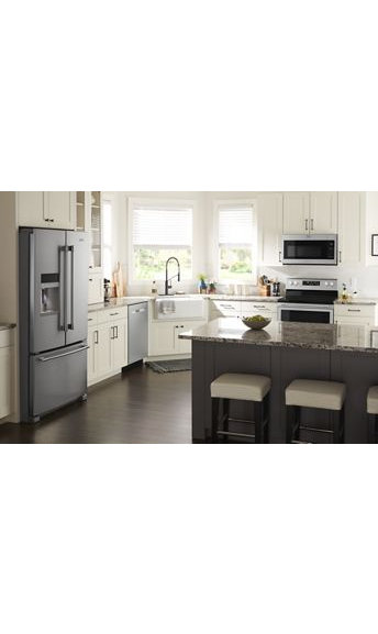 Maytag 36-Inch Wide Side-by-Side Refrigerator with Exterior Ice and Water Dispenser - 25 Cu. Ft. MSS25C4MGZ
