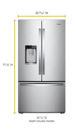 Whirlpool 72" COUNTERDEPTH FRENCH DOOR EXTERNL ICE AND WATER WRFC9636RZ