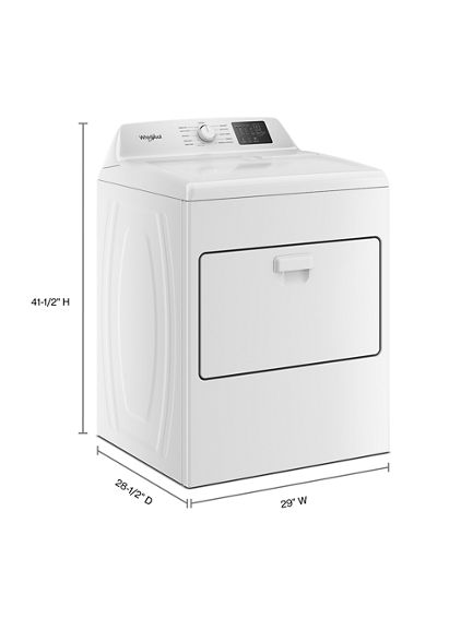 Whirlpool 7.0 cu. ft. Electric Dryer with AutoSensing and Wrinkle Shield™ option - Vented Top Load Matching WED4307SW