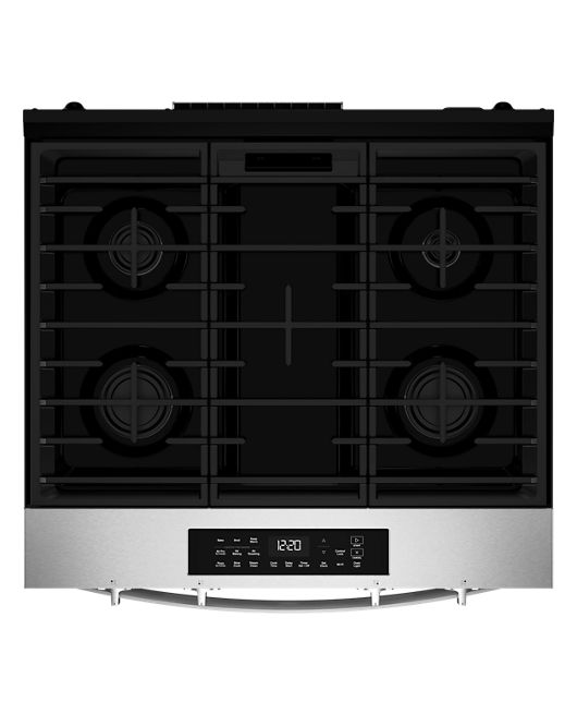 Whirlpool 30-inch Gas Smart Range with Air Cooking Technology and Steam Clean WSGS4530TS