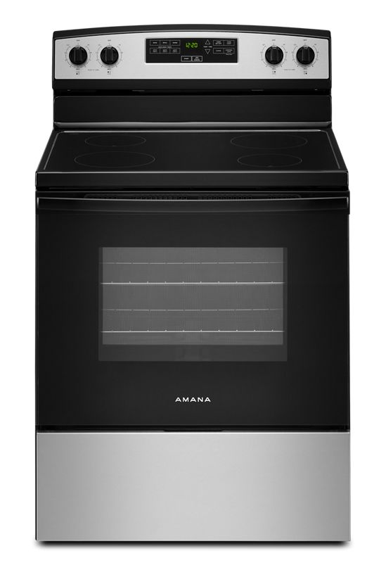 Amana 30-inch Amana® Electric Range with Extra-Large Oven Window AER6203MSS