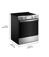 Whirlpool 30-inch Electric Range with No Preheat and Slow Cook Modes WSES3330TS