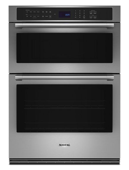 Maytag 30-inch Wall Oven Microwave Combo with Air Fry and Basket - 6.4 cu. ft. MOEC6030LZ