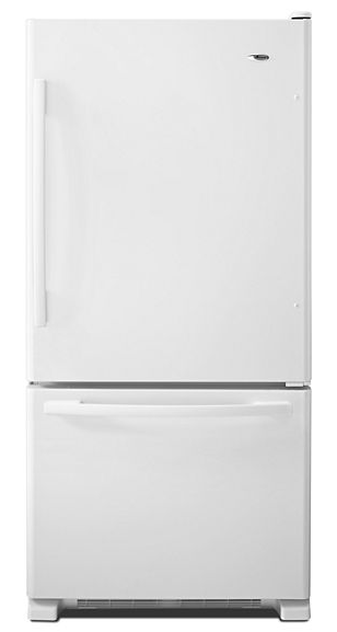 Amana 33-inch Wide Bottom-Freezer Refrigerator with EasyFreezer™ Pull-Out Drawer - 22 cu. ft. Capacity ABB2224BRW