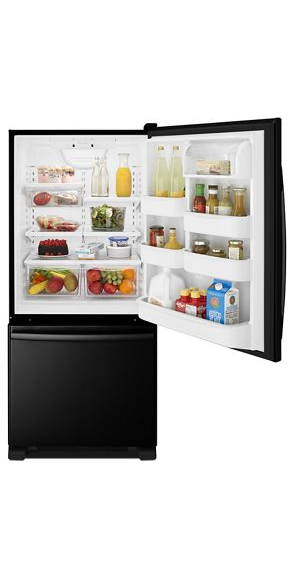 Amana 29-inch Wide Bottom-Freezer Refrigerator with EasyFreezer™ Pull-Out Drawer -- 18 cu. ft. Capacity ABB1924BRB