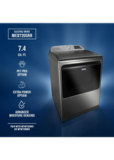 Maytag 7.4 cu ft. Smart Top Load Dryer with Pet Pro Option MED7205RR