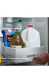 Whirlpool 36-inch Wide True Counter Depth 4-Door French Door Refrigerator - 22 cu. ft. WRMC5036RV