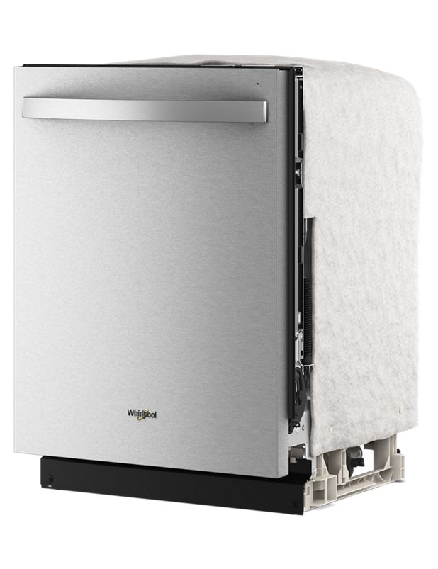 Whirlpool® 24-Inch Top Control Dishwasher with Total Coverage Wash and Auto Open Air Dry in Fingerprint Resistant Stainless Steel WDTS8024SZ