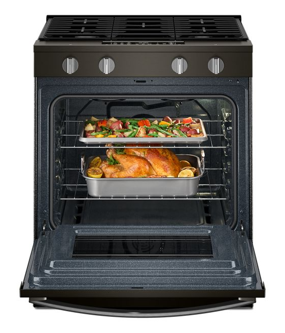 Whirlpool 30-inch Gas Smart Range with Air Cooking Technology and Steam Clean WSGS4530TV